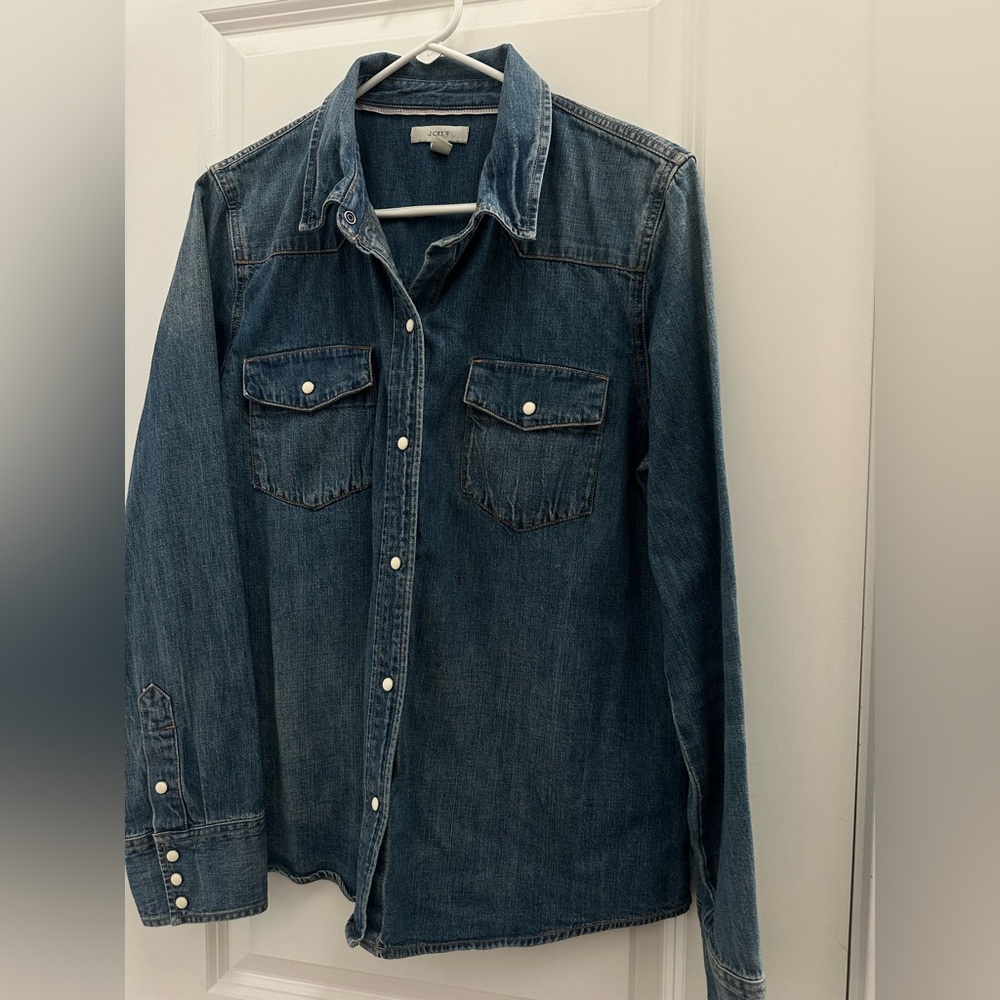 J.Crew denim button up - size 14